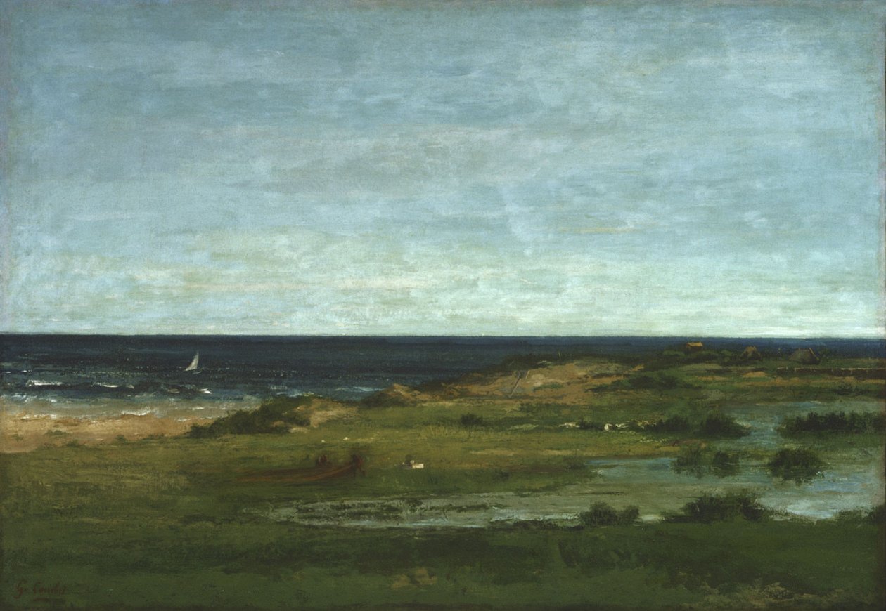 Scène de la côte  av Gustave Courbet