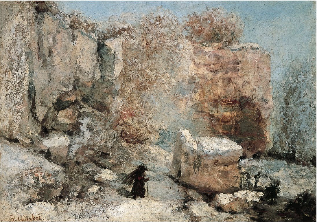 Snow Effect in a Quarry av Gustave Courbet