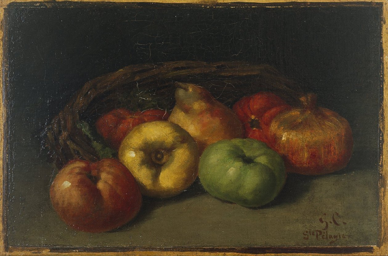 Still Life with Apples, Pear, and Pomegranates av Gustave Courbet