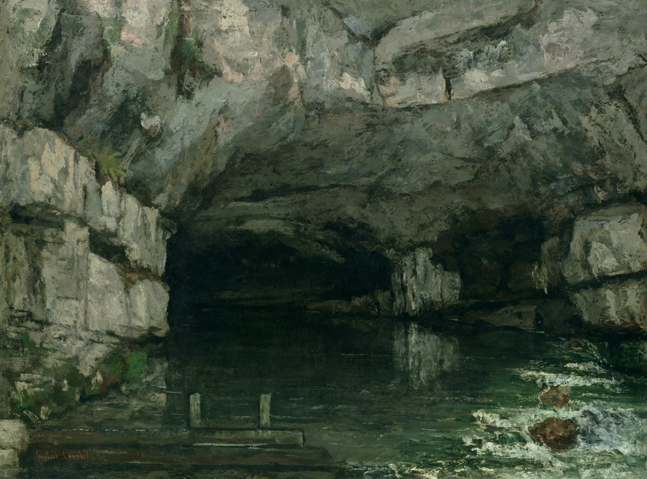 The Grotto of the Loue, 1864 swed av Gustave Courbet