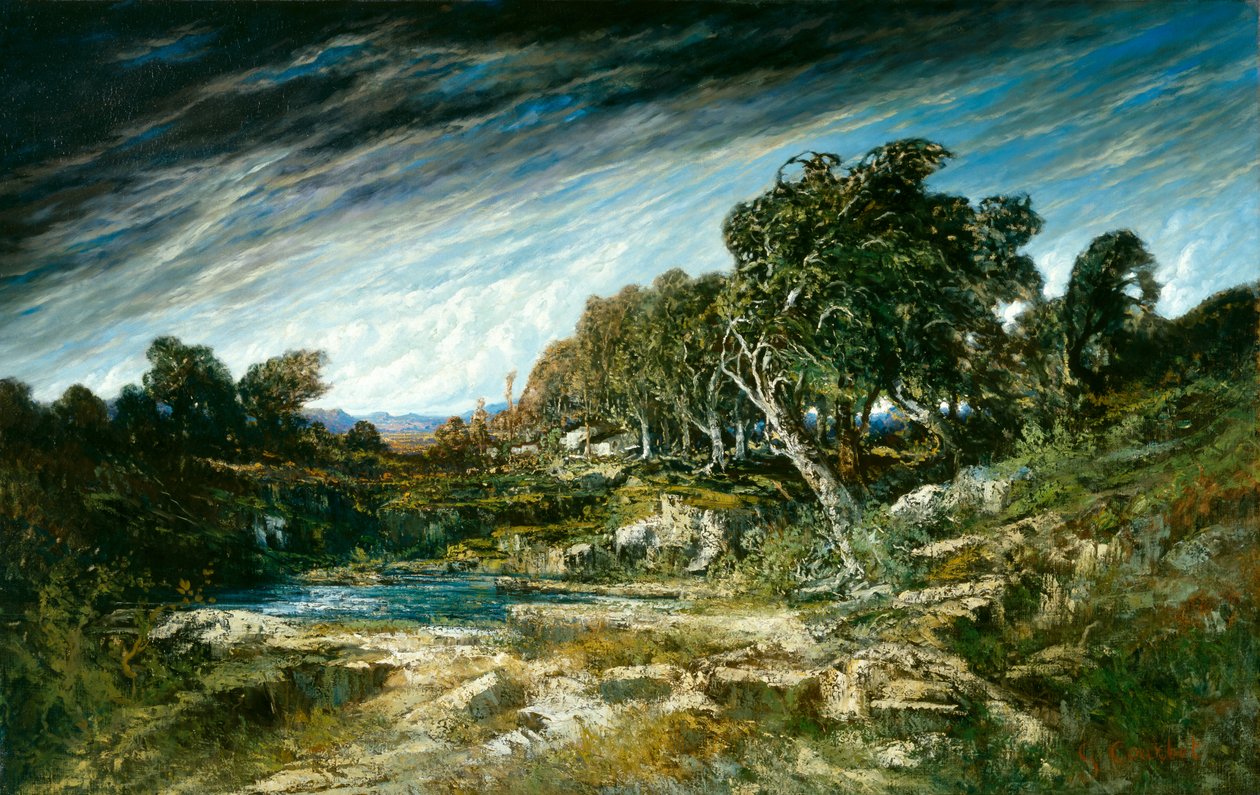 Vindpust, ca 1865 av Gustave Courbet