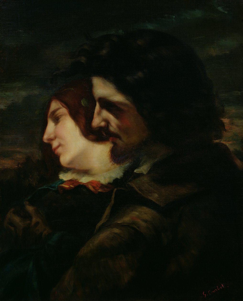 De elskende på landet, efter 1844 swed av Gustave Courbet