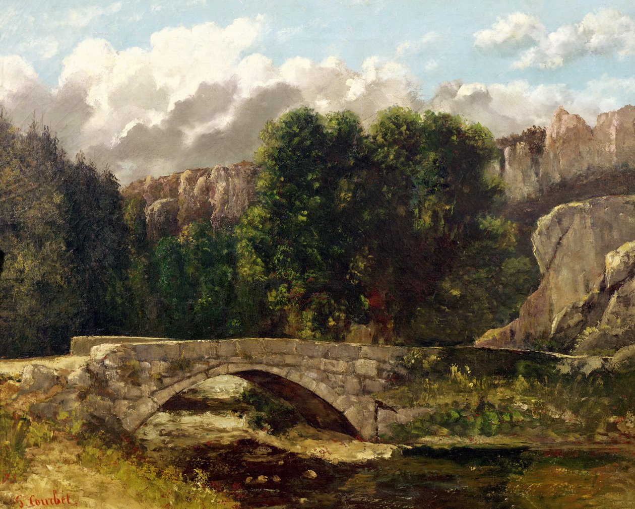 Pont de Fleurie, Schweiz, 1873 av Gustave Courbet