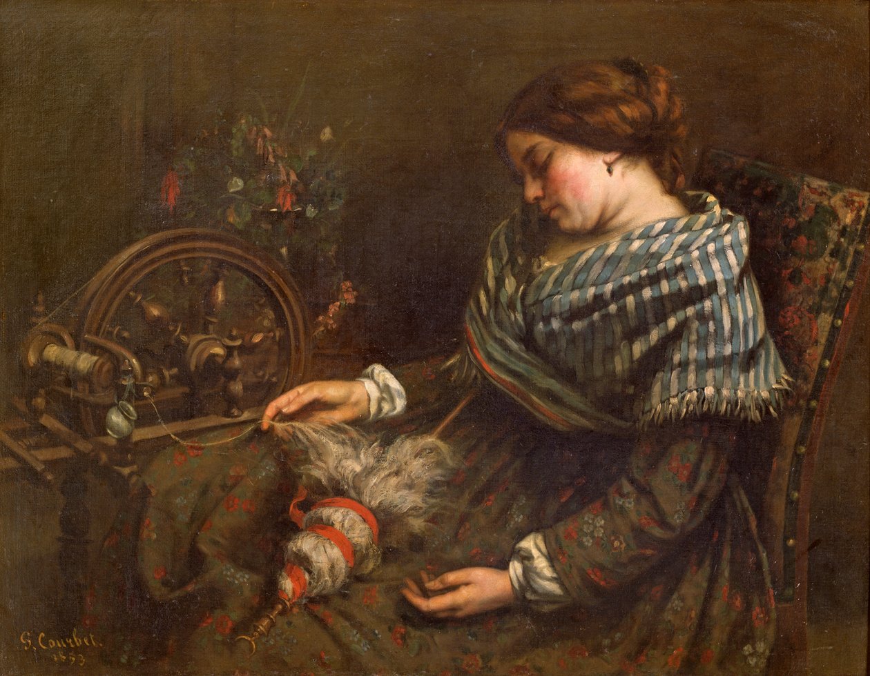 Den sovande broderaren, 1853 av Gustave Courbet