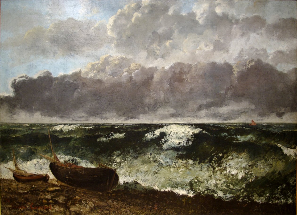 The Stormy Sea  av Gustave Courbet