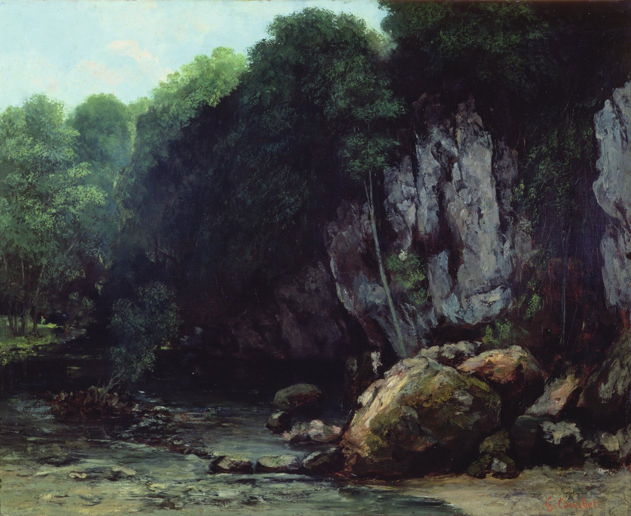 Strömmen från Black Cavern av Gustave Courbet