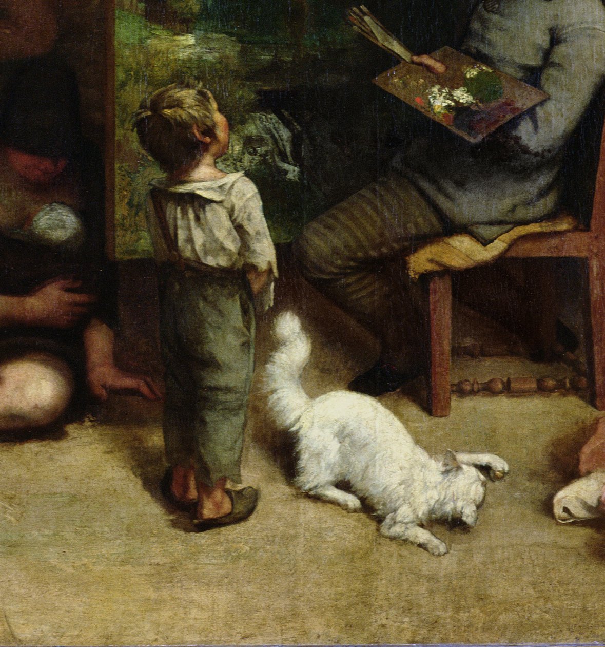 The Studio of the Painter, a Real Allegory, 1855 (detalj av 19190) av Gustave Courbet