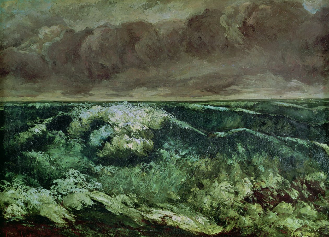 Bølgen, efter 1870 swed av Gustave Courbet