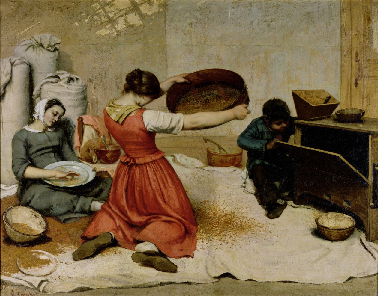 Vinnarna, 1855 av Gustave Courbet