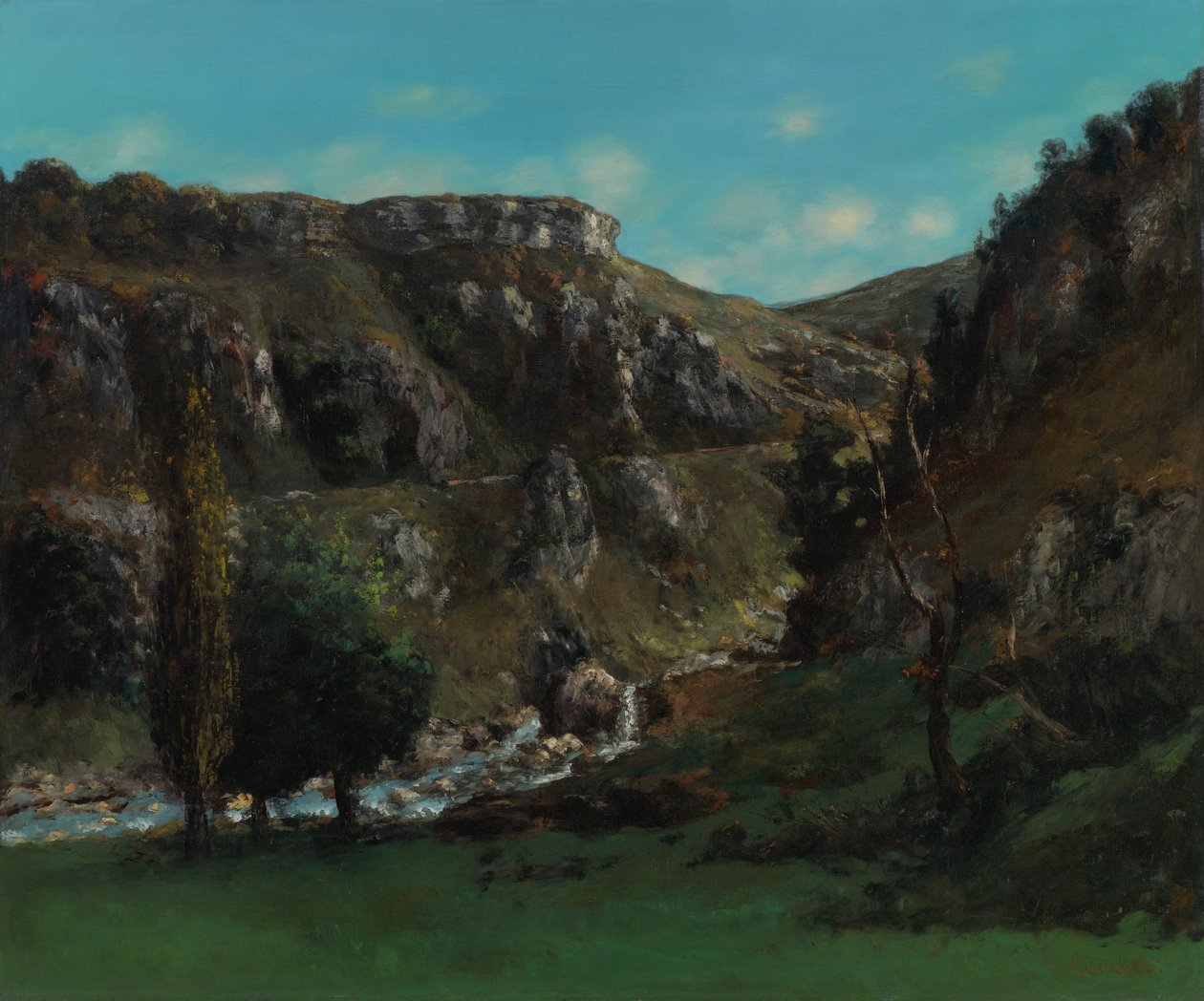 Vallée de la Laloue près Mouthiers-Haute-Pierre  av Gustave Courbet