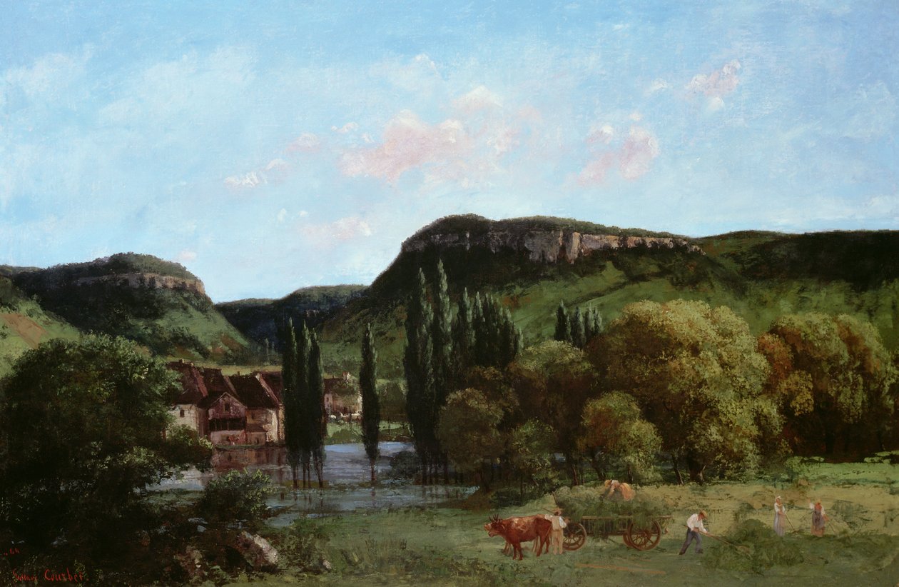 Vy över Ornans, 1864 av Gustave Courbet