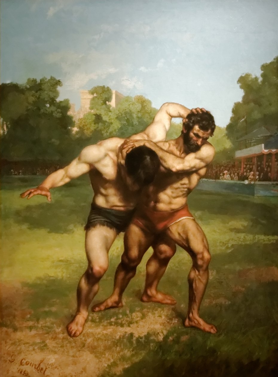 Wrestlers av Gustave Courbet