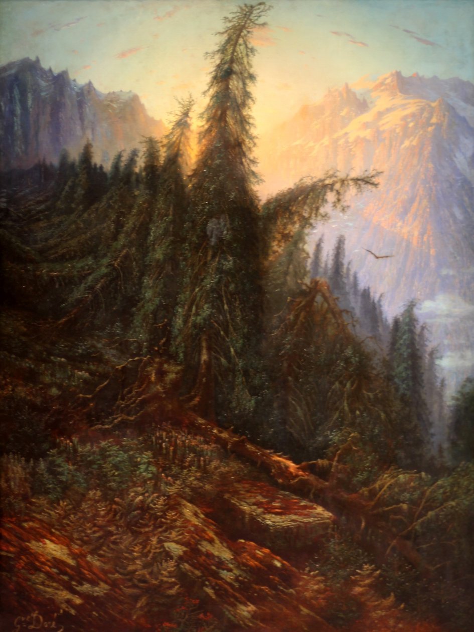 Paysage de montagne av Gustave Dore