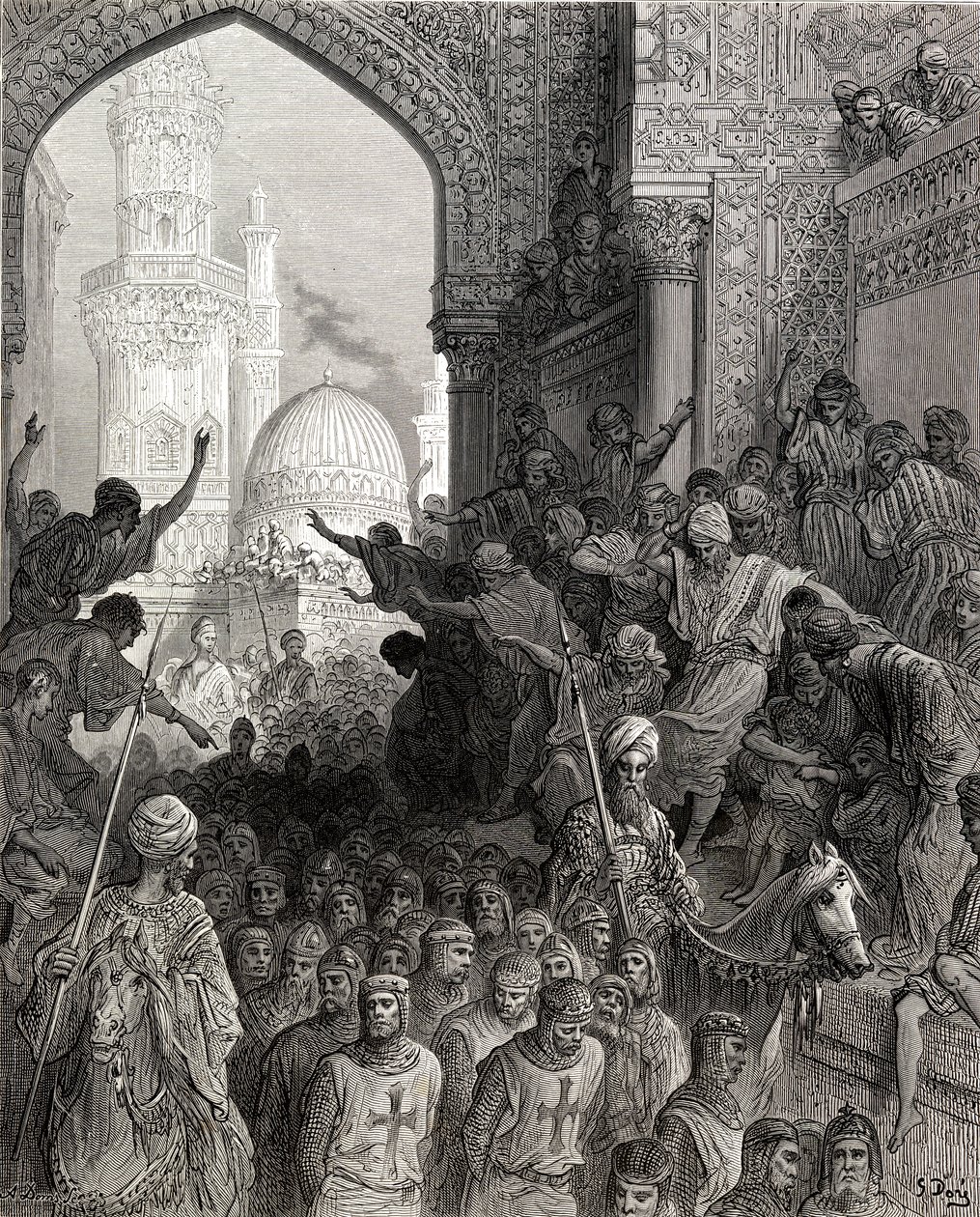 Ankomst till Kairo av fångar i München, illustration från 