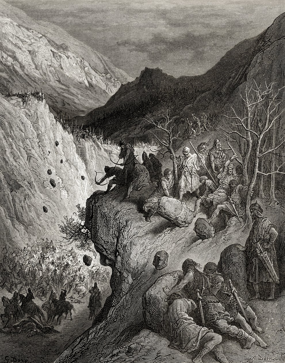 Bernard av Kärnten överraskad av turkiska räder, illustration från 