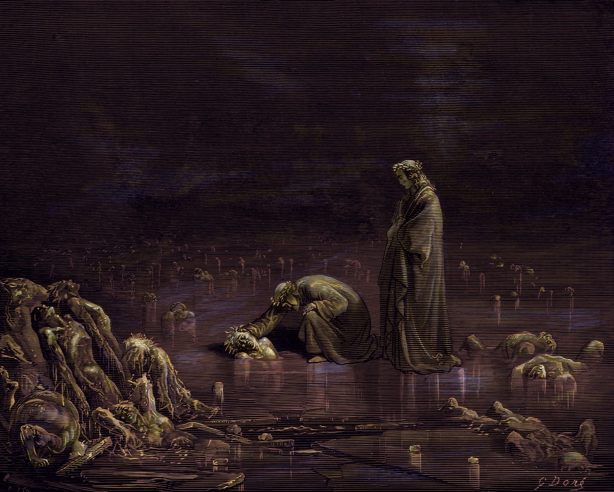 Dante Alighieri den gudomliga av Gustave Dore