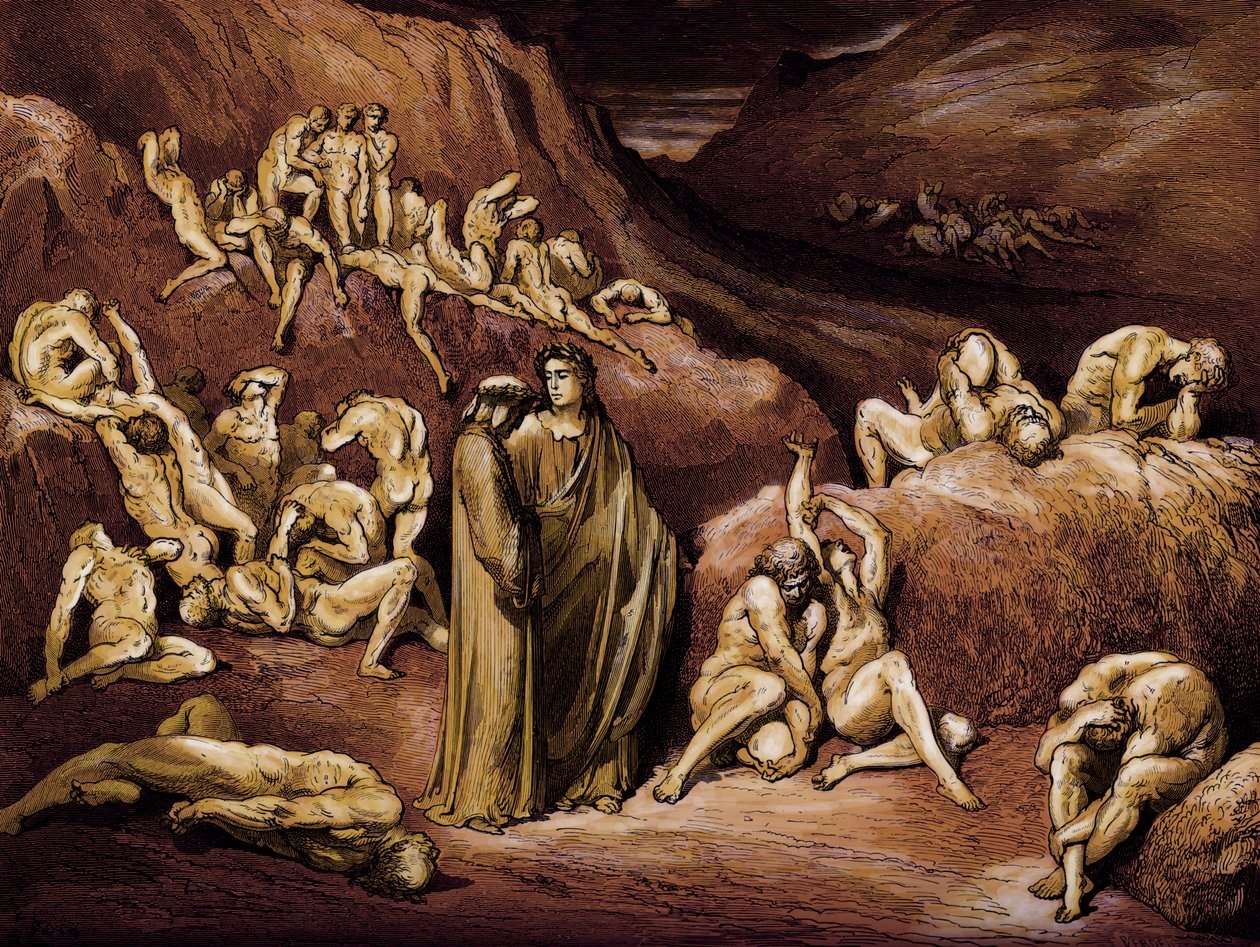 Dante Alighieri den gudomliga av Gustave Dore