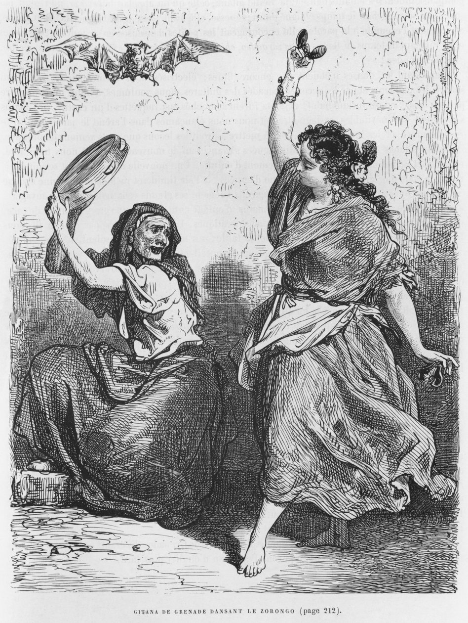Gitana från Granada dansar zorongo av Gustave Dore