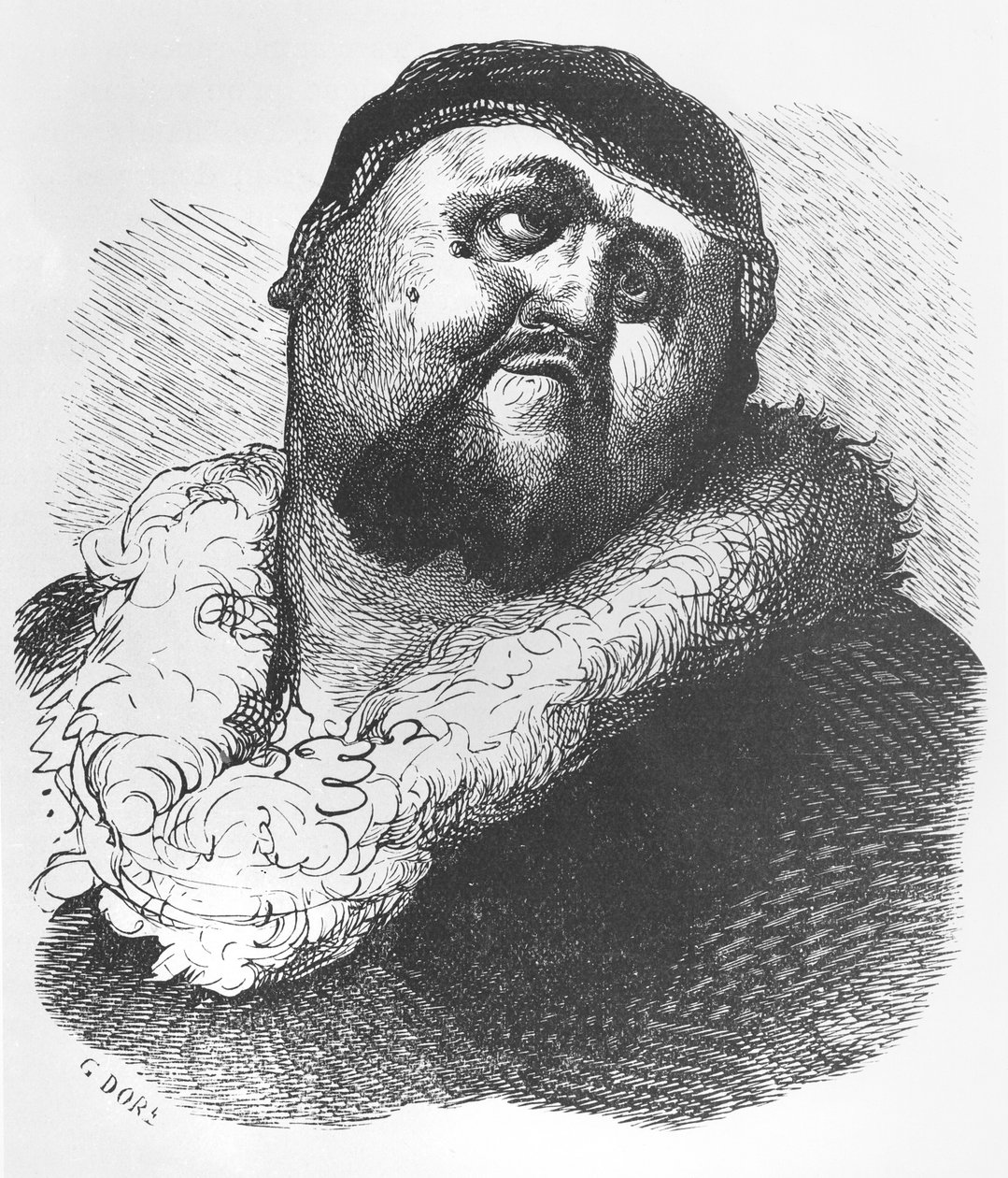 Illustration från "Gargantua och Pantagruel", av François Rabelais av Gustave Dore