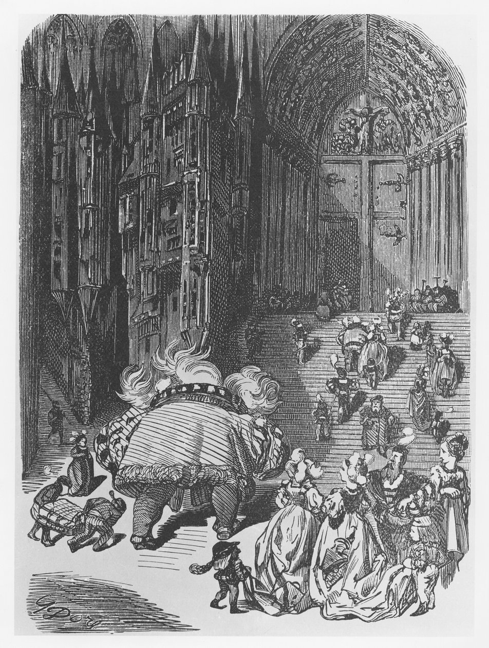 Illustration från "Gargantua och Pantagruel", av François Rabelais av Gustave Dore