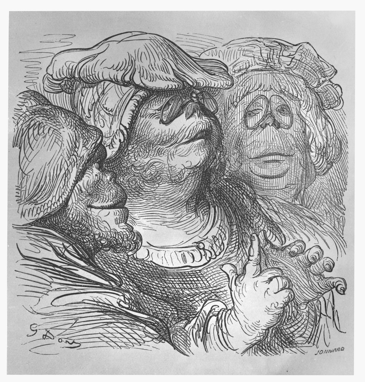 Invånare på ön Ennasin, illustration från "Gargantua och Pantagruel", av François Rabelais av Gustave Dore