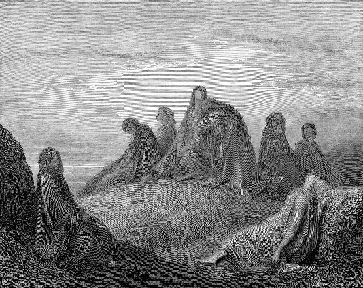 Jeftas dotter och hennes följeslagare av Gustave Dore