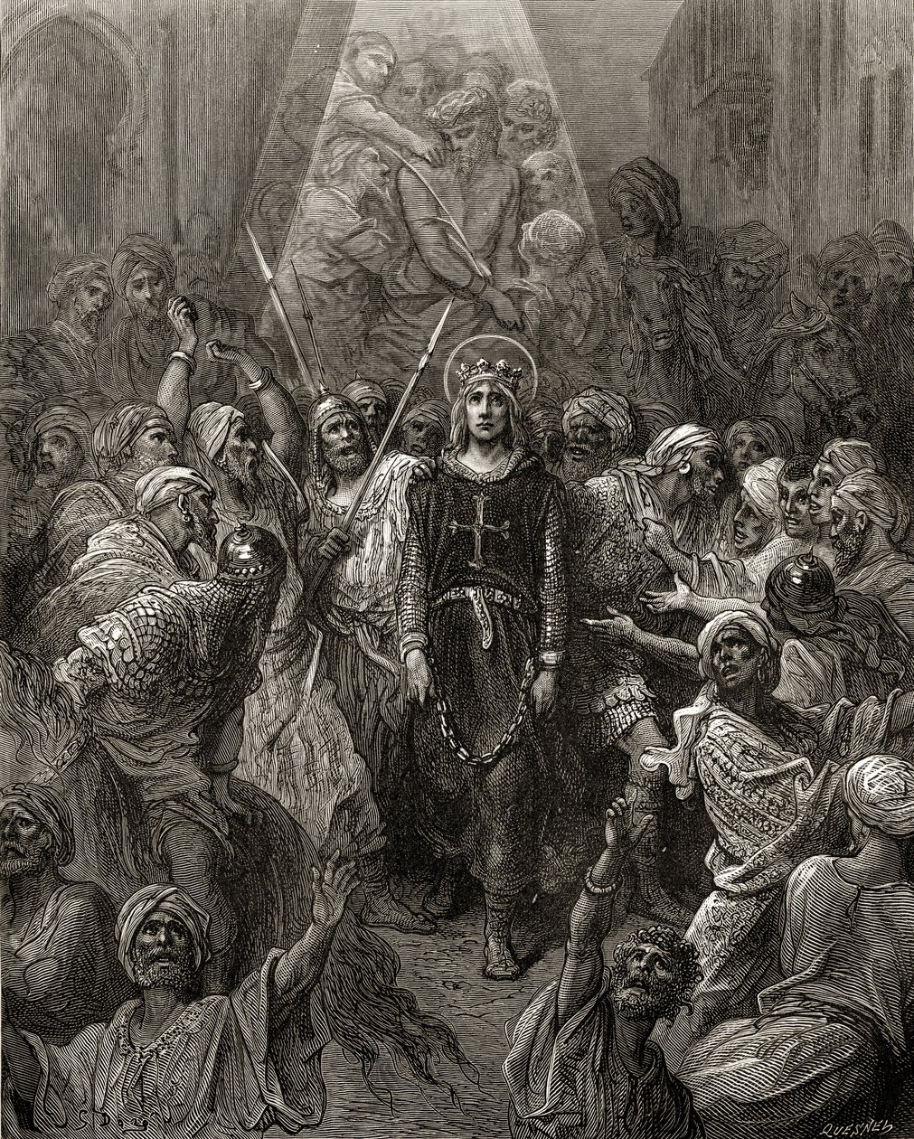 Kung Ludvig IX (1214-70) fånge i Egypten, illustration från 