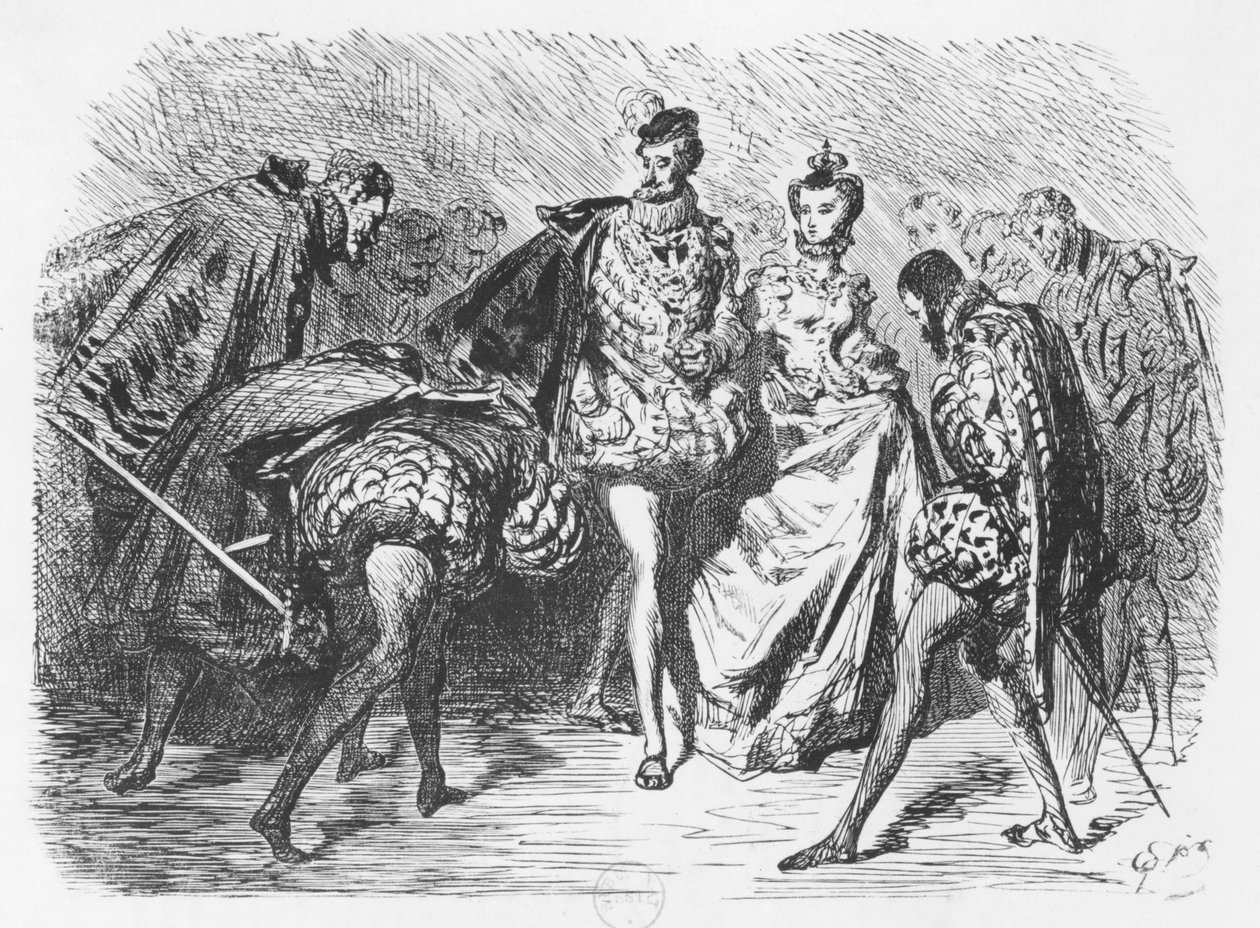 Kung och hov, illustration från 