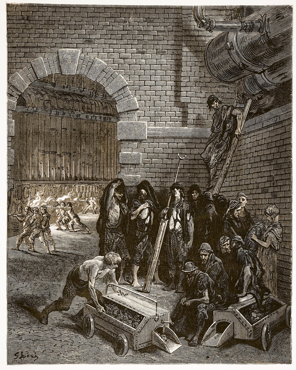 Lambeth Gas Works, från "London, a Pilgrimage", skriven av William Blanchard Jerrold (1826-84) pub. 1872 av Gustave Dore