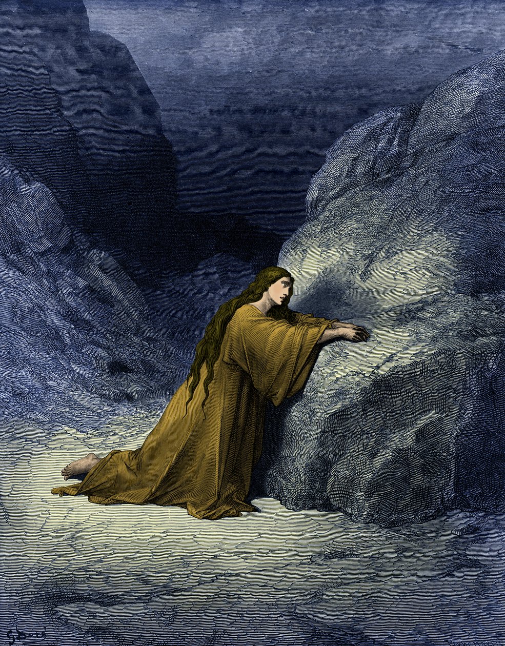 Maria Magdalena, den ångerfulla syndaren - Bibeln av Gustave Dore