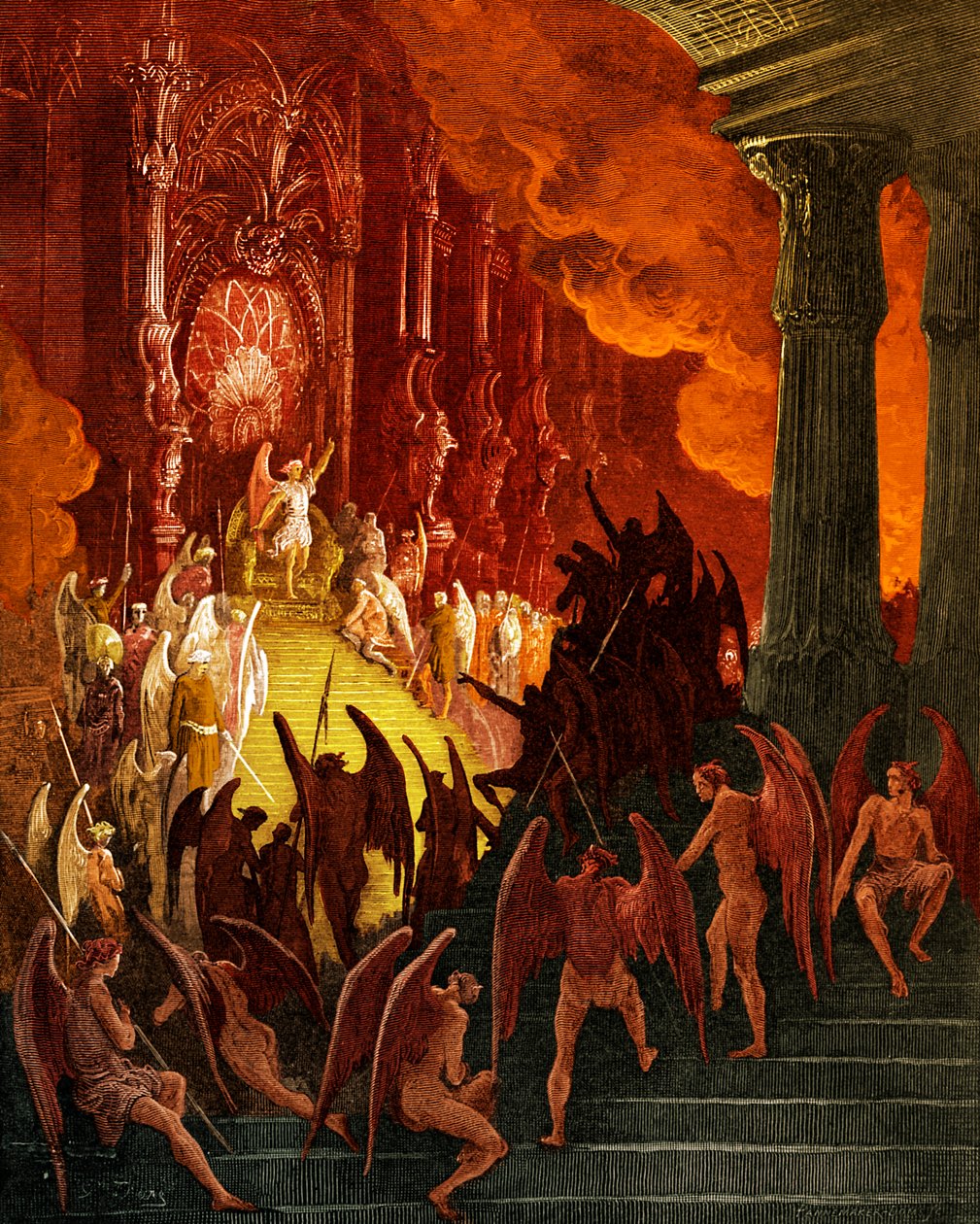 Paradise Lost: Satan in Council, gravyr av Gustave Doré av Gustave Dore