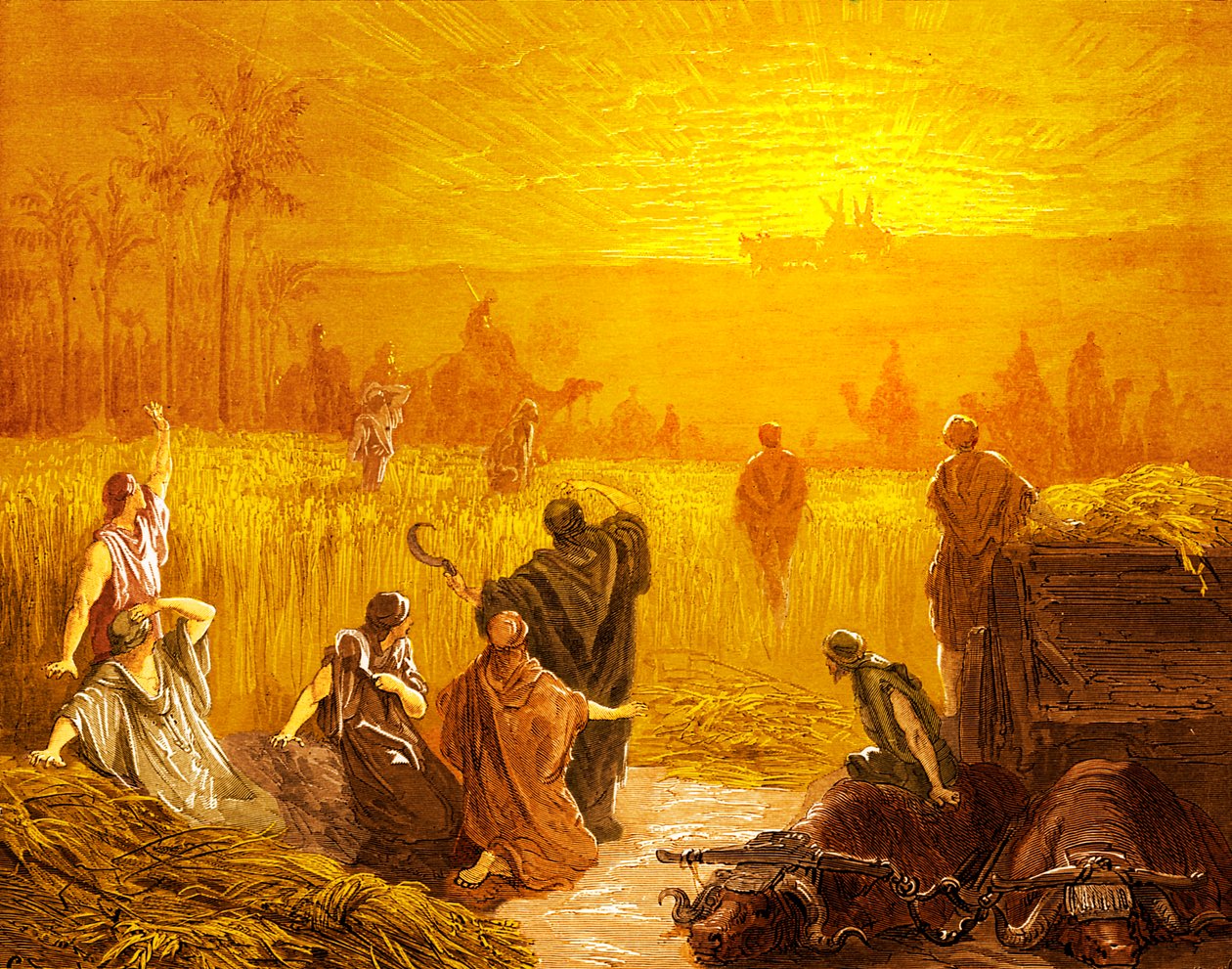 Arkens återkomst till Beth Shemesh, av Doré - Bibeln av Gustave Dore
