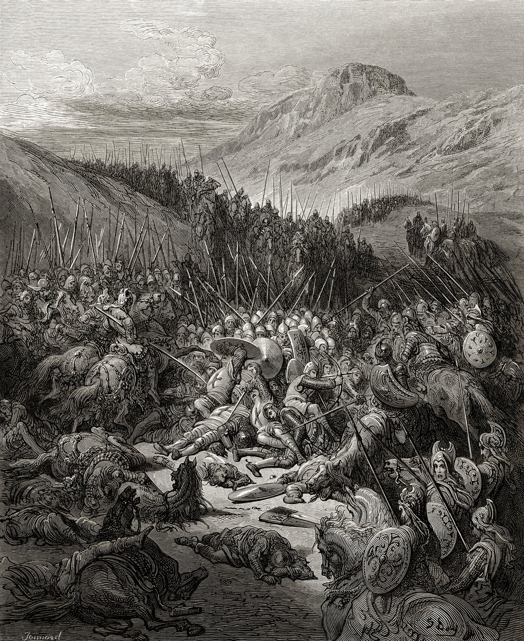 Slaget vid Arsuf 1191, illustration från 