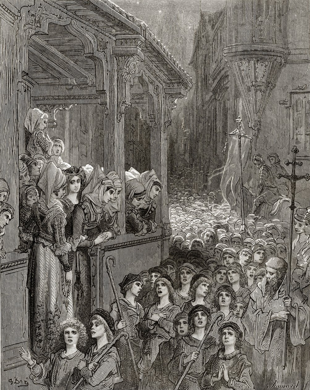 Barnens korståg 1212, illustration från 