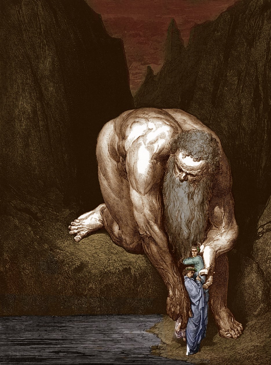 Den gudomliga komedin, av Dante: gravyr av Gustave Doré. av Gustave Dore