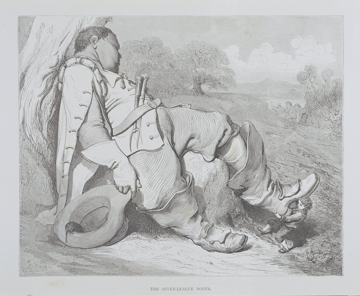 The Seven League Boots, ca 1868 av Gustave Dore