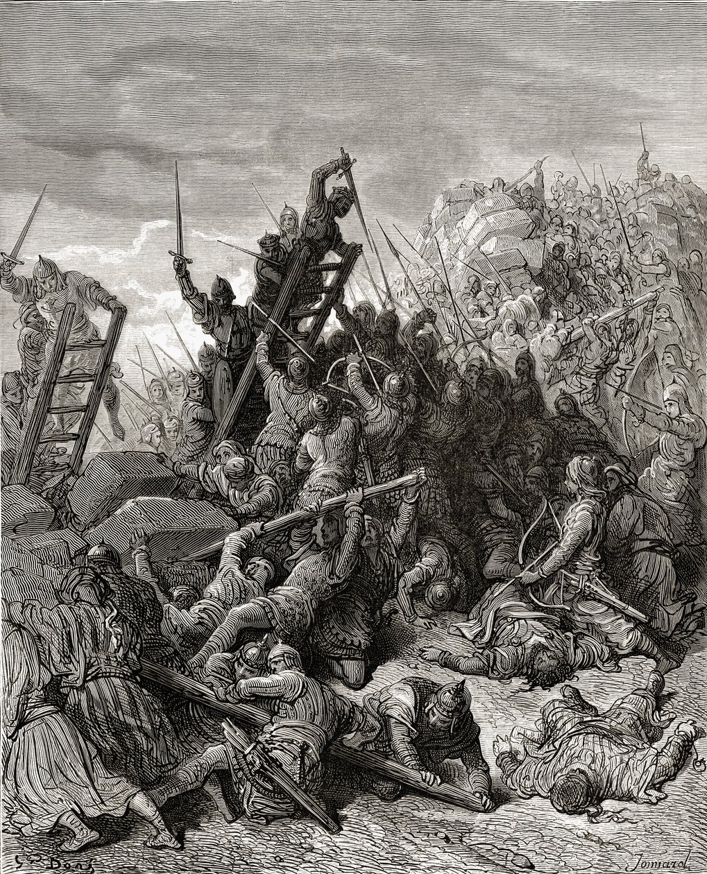 Belägringen av Ptolemais, illustration från 