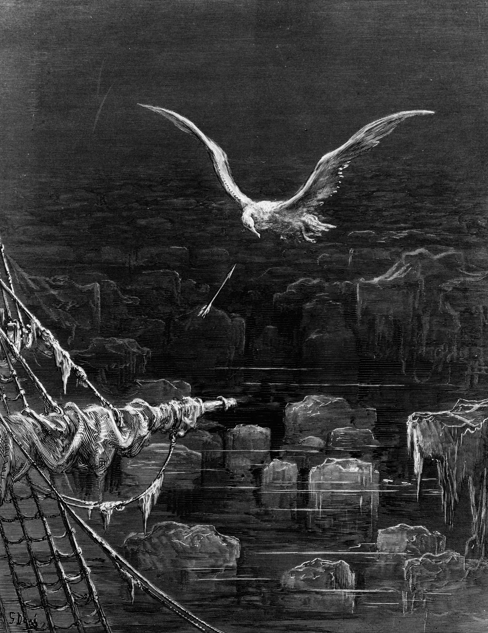 Albatrossen är skjuten av sjömannen, scen från 