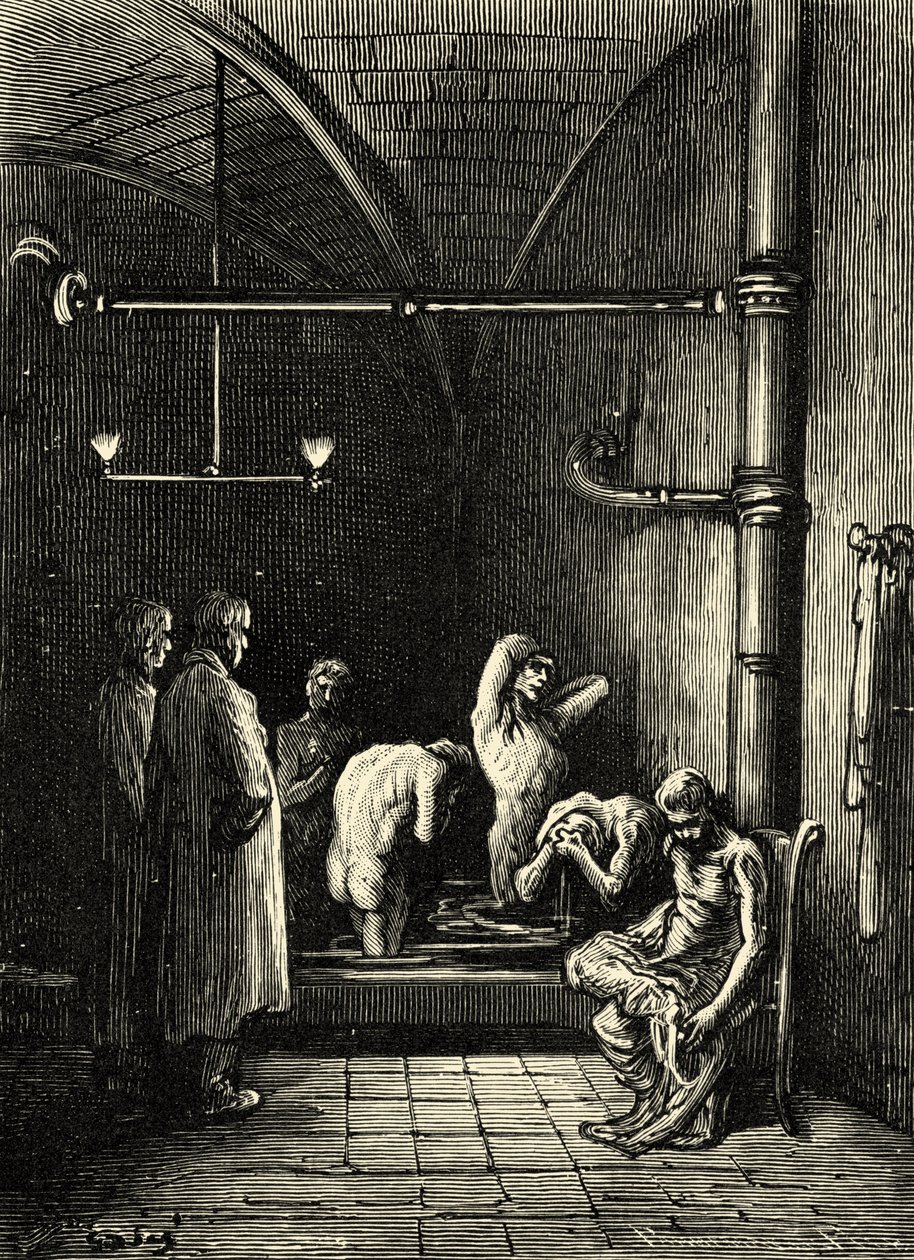 Trashandlarens hem, Coulston Street, Whitechapel av Gustave Dore