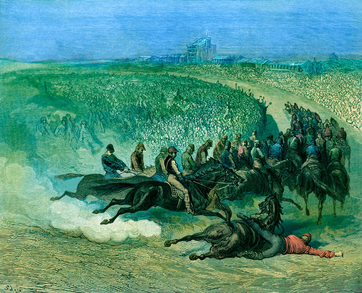 Victorian Derby på Tattenham corner av Gustave Dore