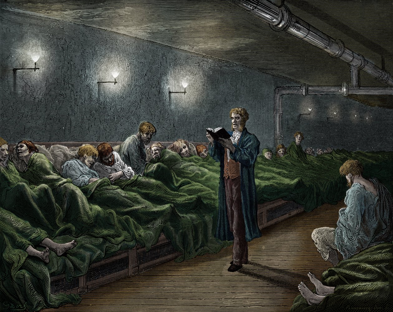 Victorian London refuge av Doré av Gustave Dore