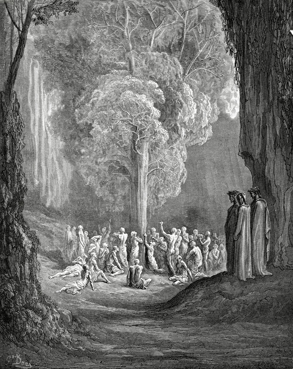 Vergilius visar trädet för Dante, 1880 av Gustave Dore
