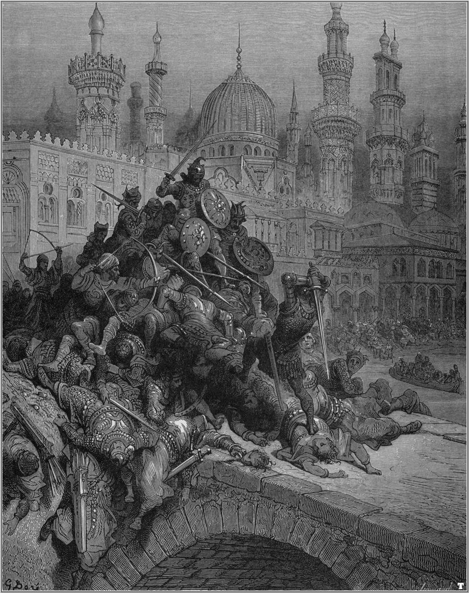 Illustration av Ludovico Ariostos "Orlando Furioso". av Gustave Dore