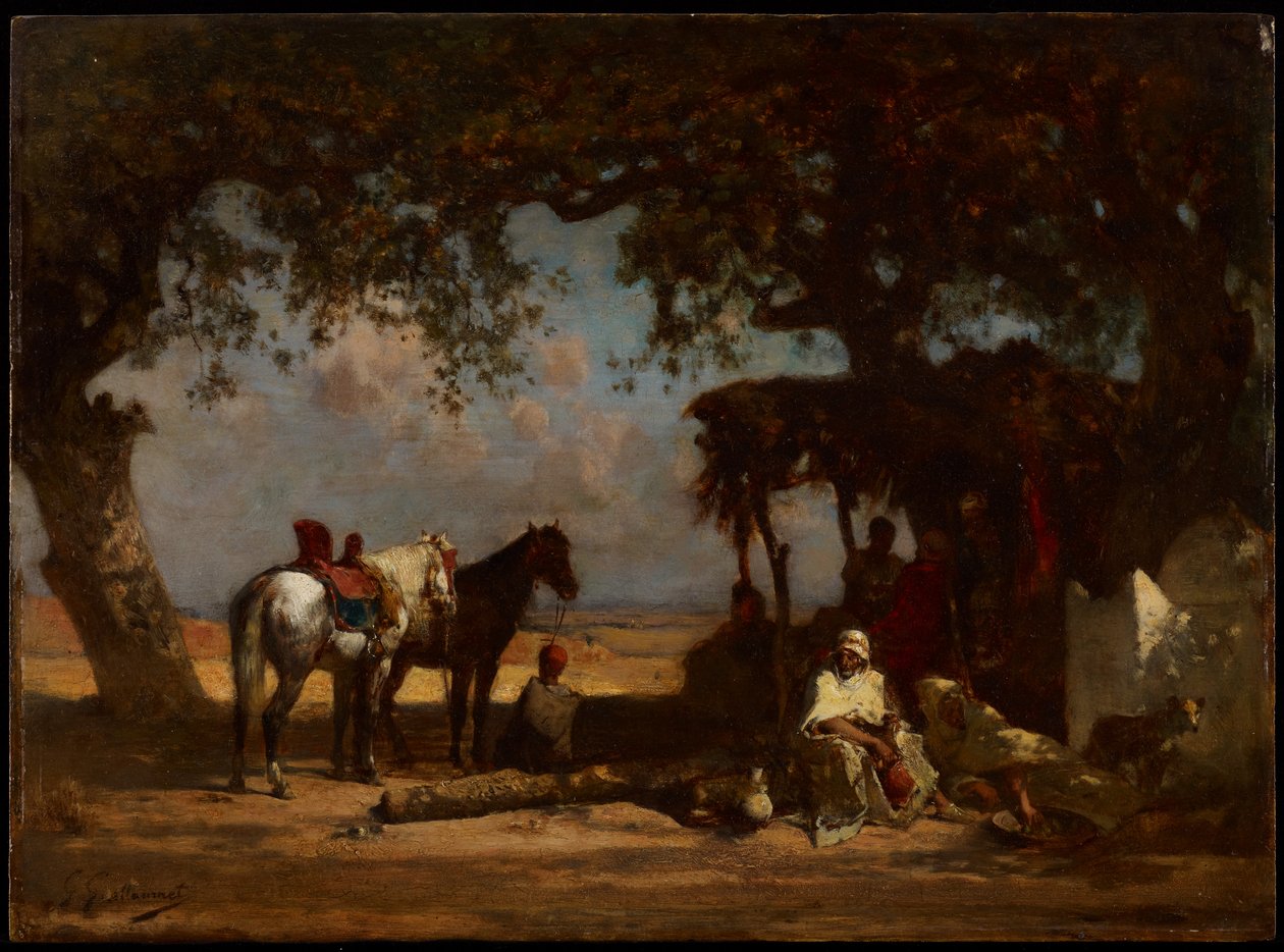 Ett arabiskt läger, ca 1880 av Gustave Guillaumet