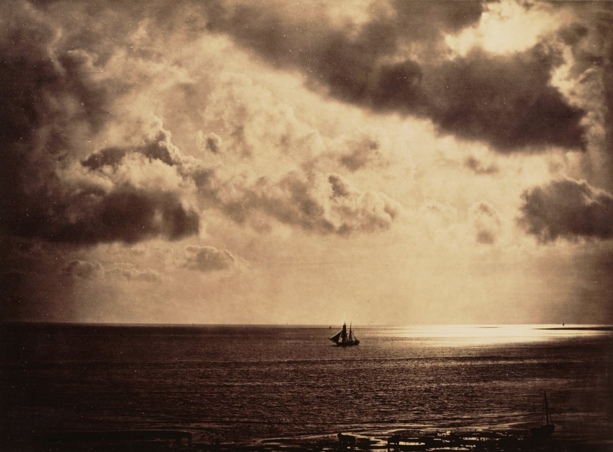 Brig på vattnet av Gustave Le Gray