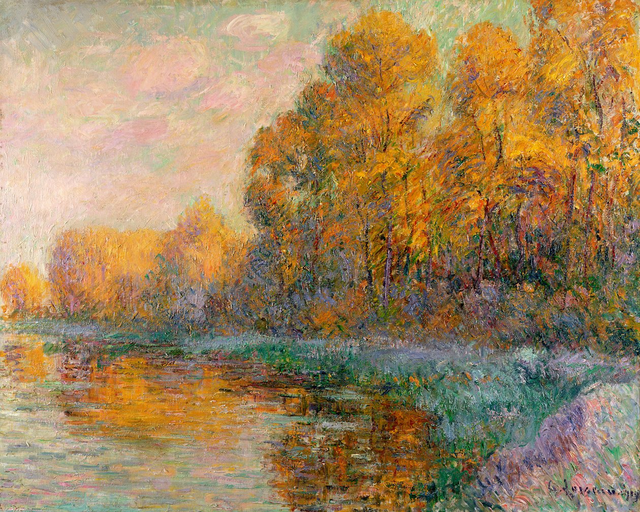 En flod på hösten, 1909 av Gustave Loiseau