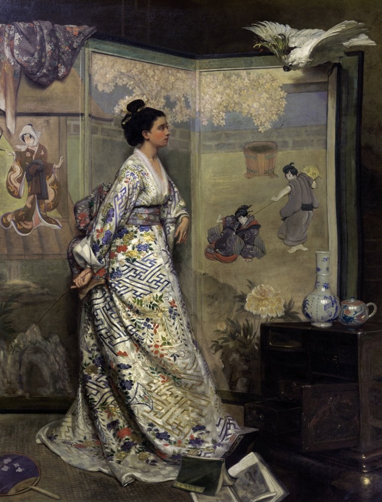 L’admiratrice du Japon av Gustave Léonard de Jonghe