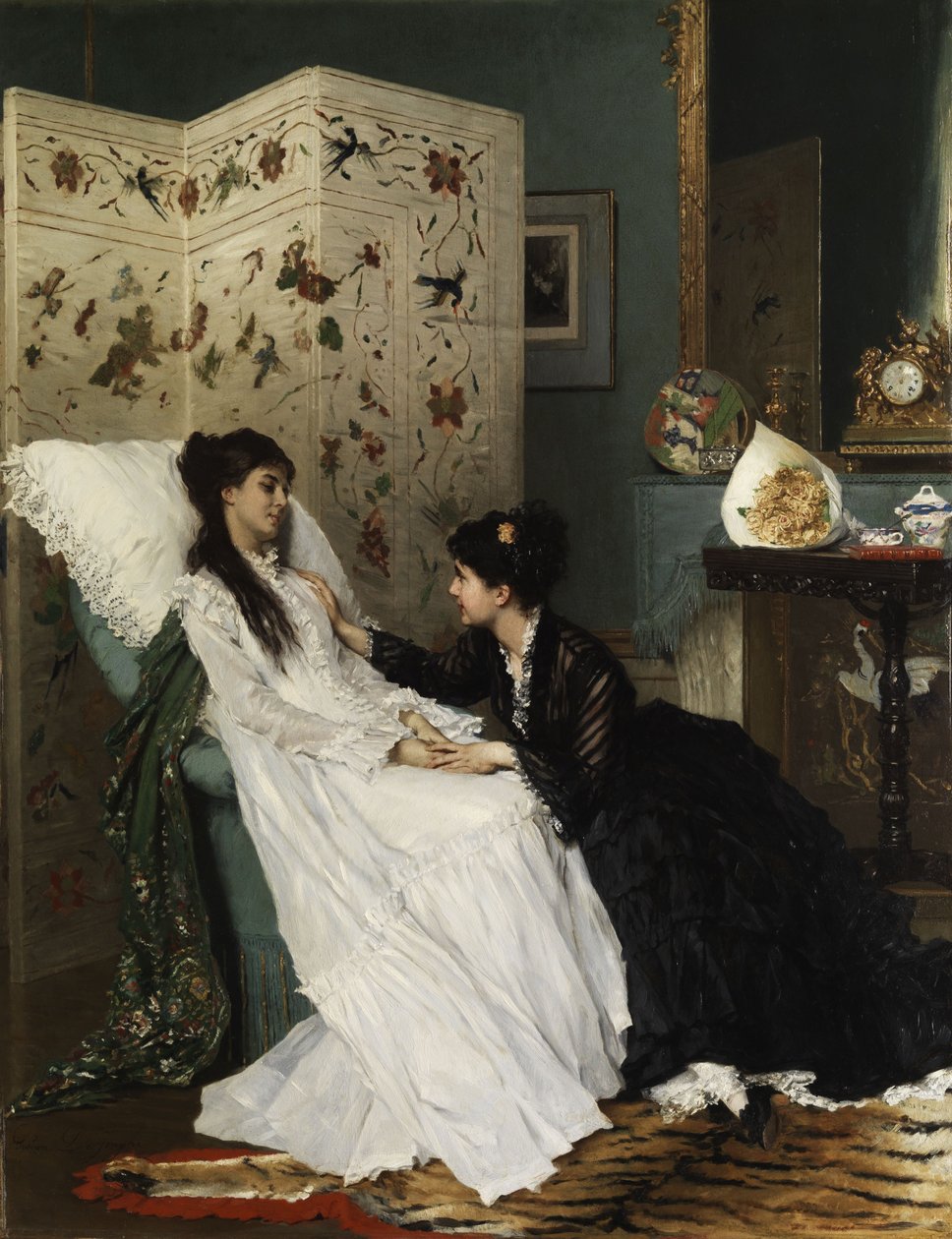 Die Genesung av Gustave Léonard de Jonghe