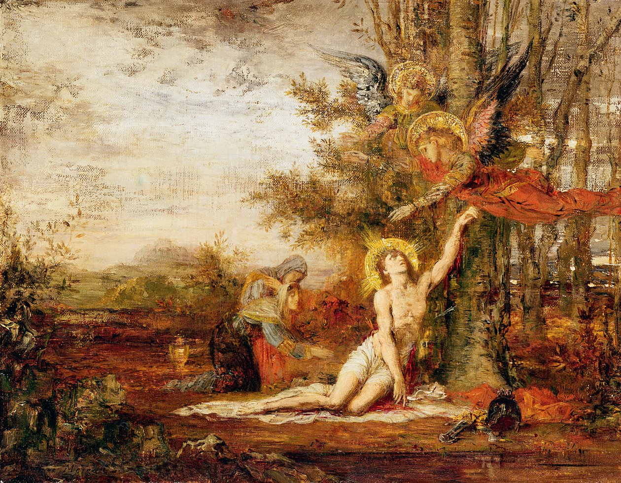 Kristus med änglar av Gustave Moreau