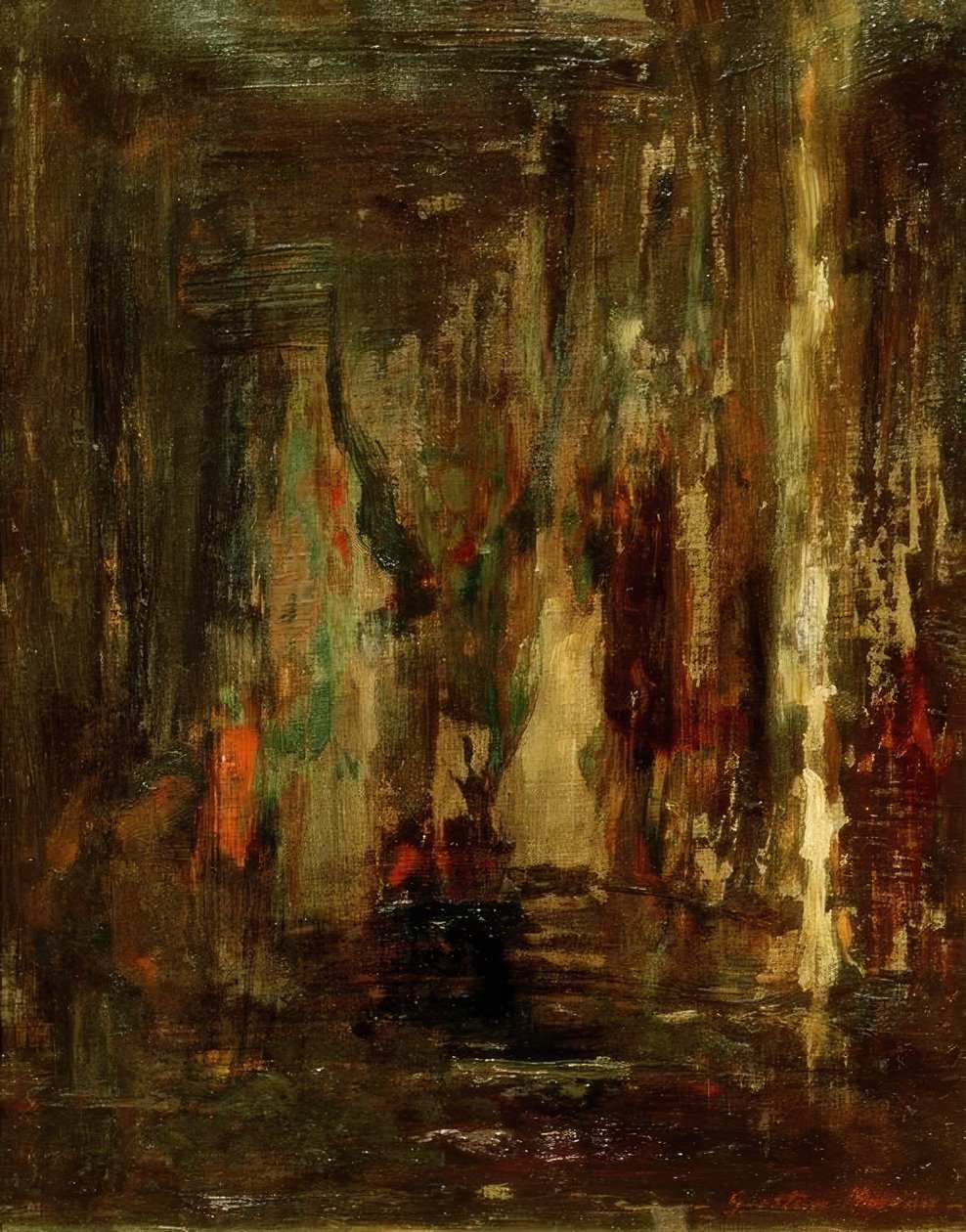 Skiss för resande Oidipus av Gustave Moreau
